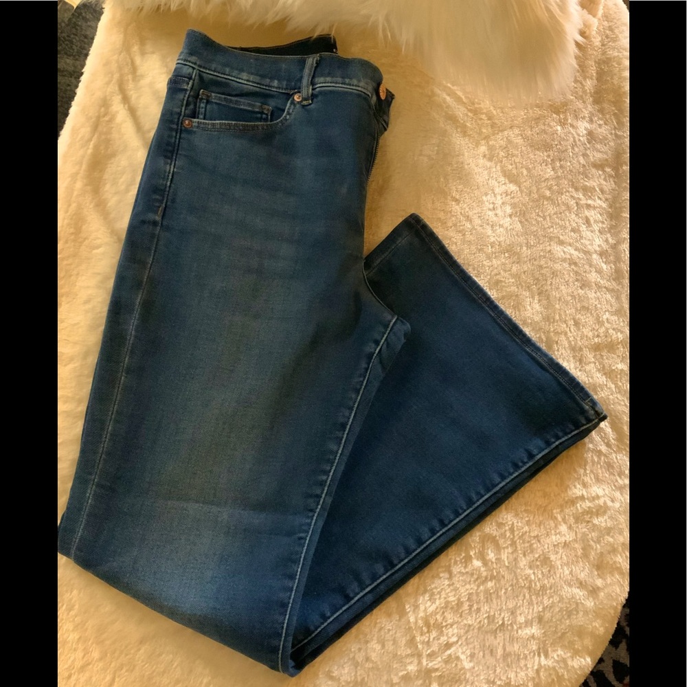 EXPRESS - Indigo blu 5 pocket flare leg jeans.  Sz 12S